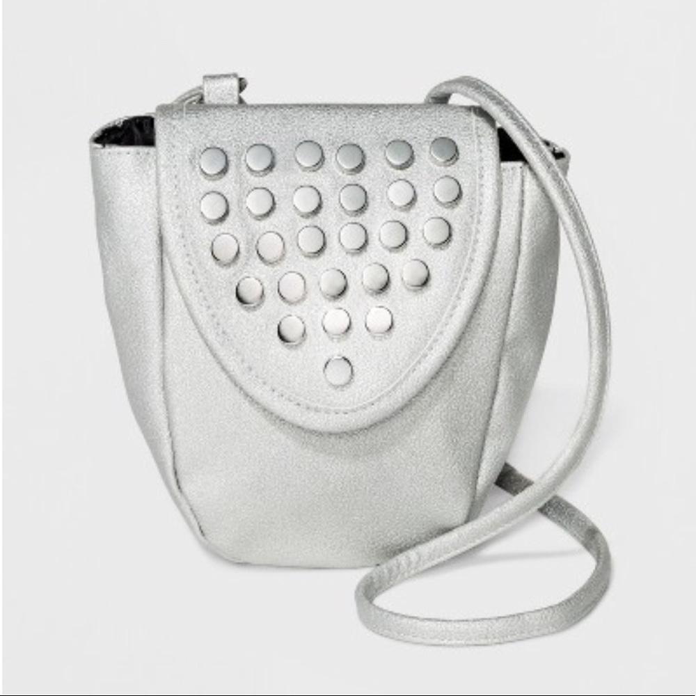 Silver Studded Mini Crossbody